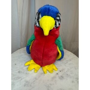 Ty‎ Beanie Baby Squawky 10" Parrot Plush Toy Stuffed Animal Bird 1999